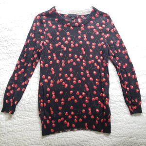 J Crew Tippi Merino Cherry Sweater S